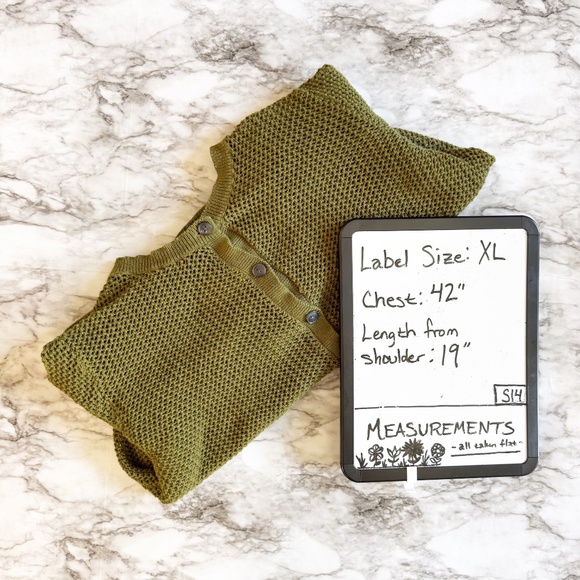 Ann Taylor Green Chunky Knit Cardigan - Picture 2 of 6